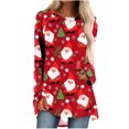 thumbnail image 2 of Pntutb Mujeres Casual Manga Larga Cuello Redondo tops Blusa Suelta Navidad Impreso Camisas Pntutb Pntutb-3752, 2 of 5