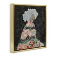 thumbnail image 4 of Stupell Industries Floral Dress Woman People Painting Gold Floater Framed Canvas Art Print Wall Art, 18 x 18, 4 of 10