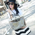 thumbnail image 4 of Conjunto de dos bolsos para mujer, niña, transparente, con cadena, bandolera, bolso de mano, buena seguridad, bolsos de mensajero cruzados de PU Speravity  BB5465-06, 4 of 5