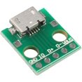 thumbnail image 2 of Haljia Adaptateur Micro Usb vers Dip Connecteur Femelle 5 Broches Type B Pcb Convertisseur Module Carte (4 Pcs), 2 of 5