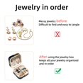 thumbnail image 3 of PhooArto Small Jewellery Box, Forest Mushrooms and Butterfly Portable Travel Mini Jewelry Case for Women Leather Ring Organizer, 3 of 5