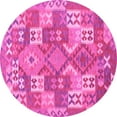 thumbnail image 1 of Ahgly Company Indoor Round Southwestern Pink Country Area Rugs, 8' Round, 1 of 4