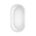 thumbnail image 4 of Mermaid 60 Inch Freestanding Bathtub in Black with White Interior with Shiny White Trim and Floor Mounted Faucet in Matte Black, 4 of 5