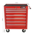 thumbnail image 7 of Rolling Tool Cart with Wheels, Tool Organizer Cart Cabinet with 7-Drawer and Keyed Locking System High Capacity Tool Storage Cabinet, Red, 7 of 7