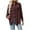 1-wine button shirts for women, variant on UPPADA Womens Fall Fashion Flannel Shirt Lapel Neck Regular Long Sleeve Button Down Plaid Shirts Comfy Winter Outwear Tops with Checkered Pockets Wine,L