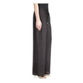 thumbnail image 3 of MICHAEL MICHAEL KORS Womens Black Pocketed Drawstring Waist Wide Leg High Waist Pants Petites P\S, 3 of 4