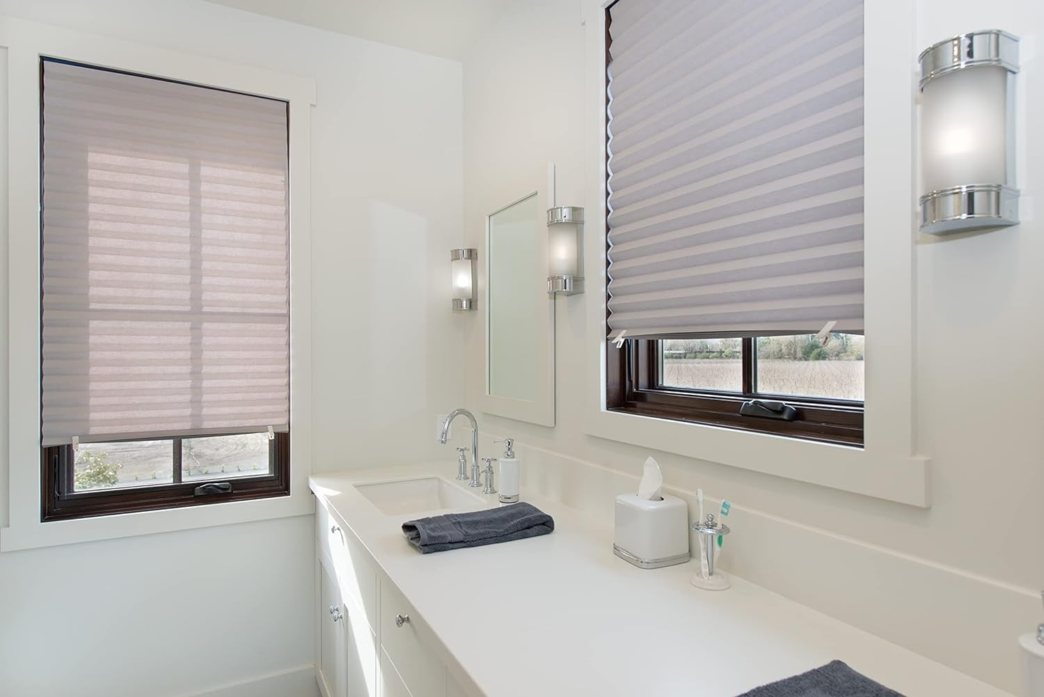 Redi Shade No Tools Original Room Darkening Pleated Paper Shade Gray, 36" W x 72" L, 6 Pack