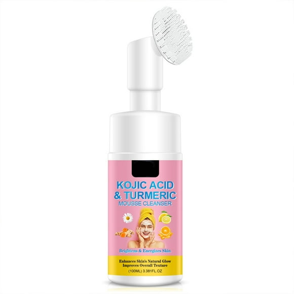 Clearance! Gentle Foaming Facial Cleanser Gently Exfoliating Wash for All Ages Skin Types Double Cleansing Soothing and Moisturizing 100Ml (Pink)