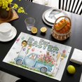 thumbnail image 3 of Easter Placemats Set of 8, Easter Eggs Spring Watercolor Country Bunny Tulip Flower Placemats for Dining Table, Place Mats for Kitchen Tabletop, Waterproof Wipeable Dining Table Mats Set, 3 of 9