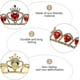 thumbnail image 3 of Tiara de corazón rojo, corona de corazón descendiente, joyería para el cabello, corona de novia para boda, 3 of 5
