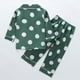 thumbnail image 5 of Odeerbi 1-8 Años Niños Niñas Pijamas de Raso Solapa de Muesca Camisa de Manga Larga Conjunto de Dos Piezas de Pijama Suave Estampado Floral, 5 of 8