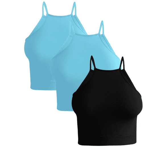 SET DE 3 TOP DE MUJER UNITALLA PARA USO DEPORTIVO O CASUAL TELA STRETCH