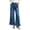 Blue, variant on Wide Leg Jeans for Women Trendy Ruffle Hem Denim Pants Casual High Wasited Baggy Trousers with Pockets