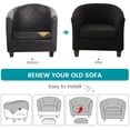 thumbnail image 4 of CJC 2-Piece Club Chair Covers, Stretch Tub Chair Slipcover, Armchair Furniture Protector for Living Room Bar Counter Hotel(1 Pcs), 4 of 9