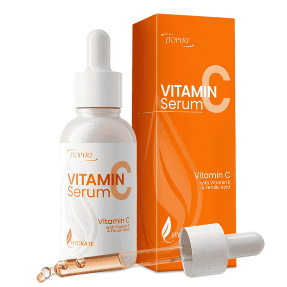 Jtopyrt Vitamin C Serum - Anti Aging with Hyaluronic Acid,Improve Dark Spots Facial Serum,1.7 fl oz
