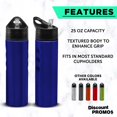thumbnail image 2 of Slim Stainless Steel Water Bottles 25 oz, 6 pack, Reusable Gym Sports Bulk Pack, Blue, 2 of 5