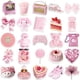 thumbnail image 4 of Pegatinas estéticas rosas para niñas, pegatinas bonitas impermeables, 50 Uds., pegatinas para teléfono móvil con botella de agua para adolescentes y niños JAMW Sencillez, 4 of 5
