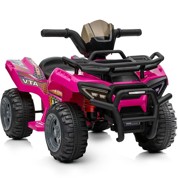 Hikiddo 6V Kids ATV, 4-Wheeler Ride on Toy for Toddlers Aged 1-3 Boys & Girls with Music - Rose