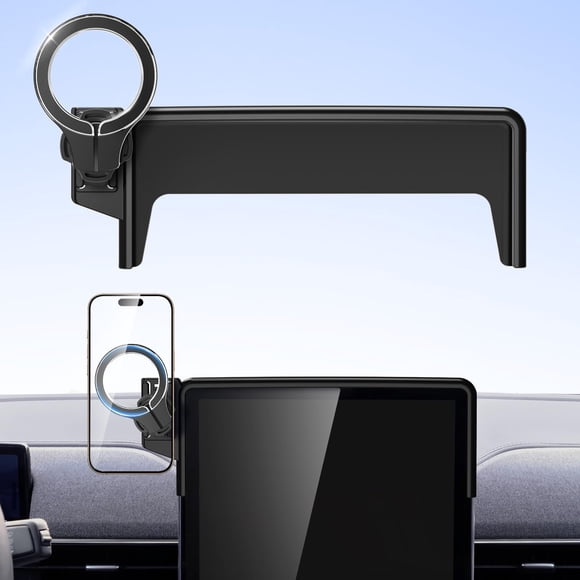 pop-tech Support Magnétique pour Voiture Compatible avec Ford Mustang Mach-E 2021-2026, Support de Téléphone Cellulaire à Aimants Puissants pour MagSafe, Accessoires Auto T