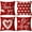Love-04, variant on Happy Valentines Day Pillow Covers 18x18 Set of 4 Red Love Heart Throw Pillow Covers Wedding Anniversary Pillow Covers Pillow Cases Home Outdoor Sofa Couch Cushion Covers (18 by 18)