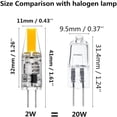 thumbnail image 2 of G4 LED 220V 2W 2700K warm white 200LM, silicone bulbs replace traditional 20W halogen bulbs, 5-pack, 2 of 5