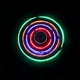 thumbnail image 2 of Mini USB Fan with 64 Colorful LED Patterns Circular Display (Silver), 2 of 3