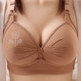 thumbnail image 4 of WCJM Brown Bras For Women No Underwire Adjustable Bras Full Coverage Support Bralette Plus Size Everyday Bra, 4 of 6