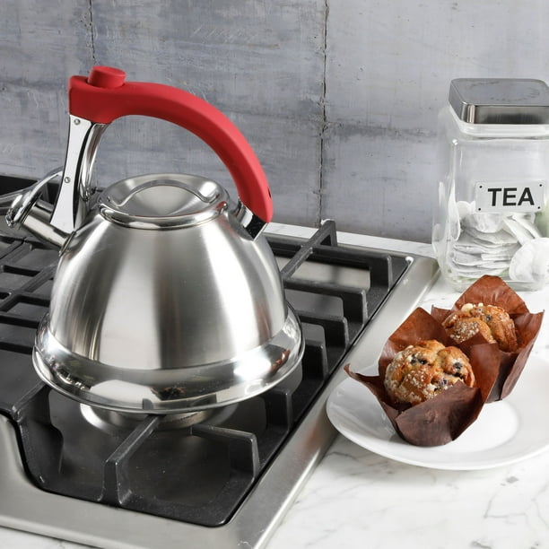 Mr. Coffee Collinsbrook 2.4 Quart Stainless Steel Bell Shape Tea Kettle