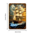 thumbnail image 2 of A maritime retro sailing metal tin brand, 8x12 inch iron wall art, marine theme bar cafe garage decoration, home restaurant indoor and outdoor retro tin painting., 2 of 7