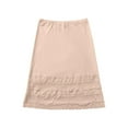 thumbnail image 5 of MGDXOX Women's Half Slip with Lace Trim Seamless Smoothing Underskirt Mid-Length Under Dresses Above Knee Skirt Beige L, 5 of 6