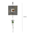 thumbnail image 4 of Bola de cristal giratoria en espiral, campanas de viento para ventana, decoración de jardín para el hogar, carillón de Metal para colgar en la pared Vogacara HA1561-02B, 4 of 6