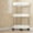 White#3, variant on White 4-Tier Corner Bathroom Shelf Organizer | Plastic & Stainless Steel | Detachable Rolling Wheels | Drainage Holes | 40.9x10.2 Inches | Space-Saving Storage Solution
