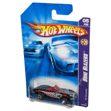 Hot Wheels Bone Blazers 5/5 (2006) Mattel Black '65 Corvette Toy Car 085/223