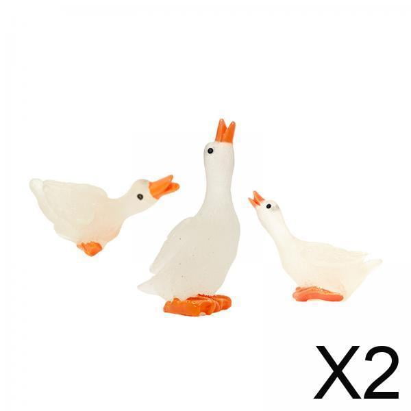 Estatuas De Jardín De 2x3 Piezas, Adornos Creativos De Para Estanque, Césped, Fluorescencia Interior Y Exterior