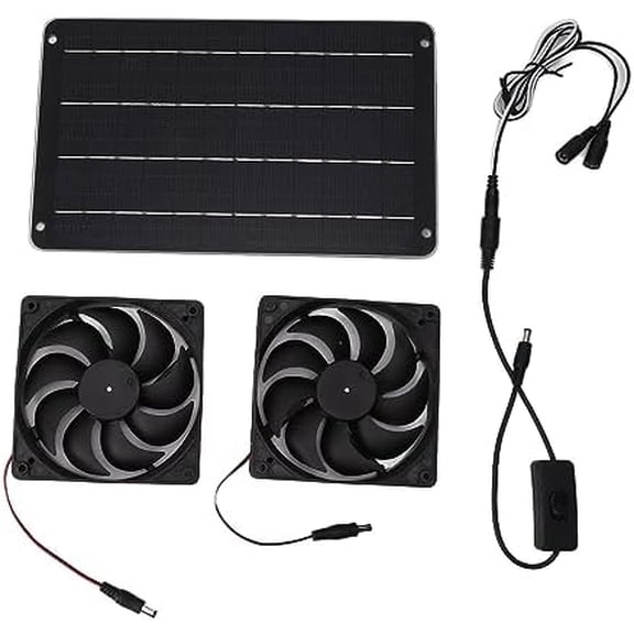 Solar Fan, Solar Heater For Chicken Coop 20W Greenhouse Heater Solar Powered Solar Powered Exhaust Fan For Outside Chicken Coops, Greenhouses, Sheds$$Garden & Patio
