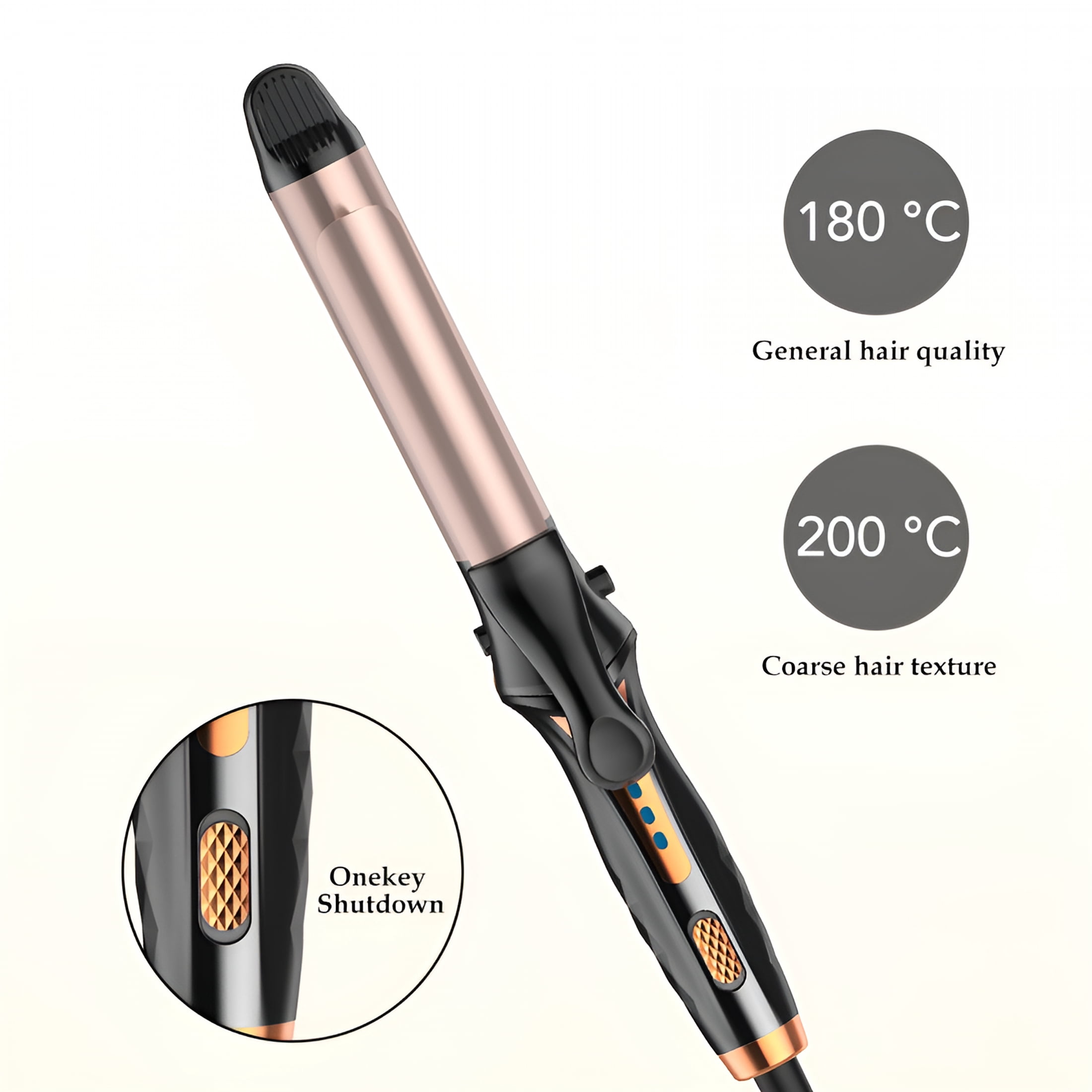 EXLEAF 2 Inch Curling Iron,Tourmaline Ceramic Curling Iron,Auto Rotate Left Rotate Right Rotate Barrel Produces Classic Curls-For Use on Short,Medium,Long Hair