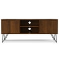thumbnail image 4 of Simpli Home Hunter 60 inch Wide Industrial TV Media Stand in WALNUT WOOD For TVs up to 65 inches, 4 of 13