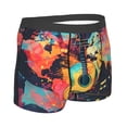 thumbnail image 2 of Rateoe World Map Guitar Illustration Mens Boxer Briefs Poly Spandex Performance Boxer Briefs Underwear Hem Boxer Briefs - Large, 2 of 8