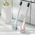 thumbnail image 4 of 2 Pcs Marble Grain Ceramics Toothbrush Holder Ring Toothbrush Storage Rack Toothbrush Holder Stand for Home Kitchen Bathroom (Blue), 4 of 10