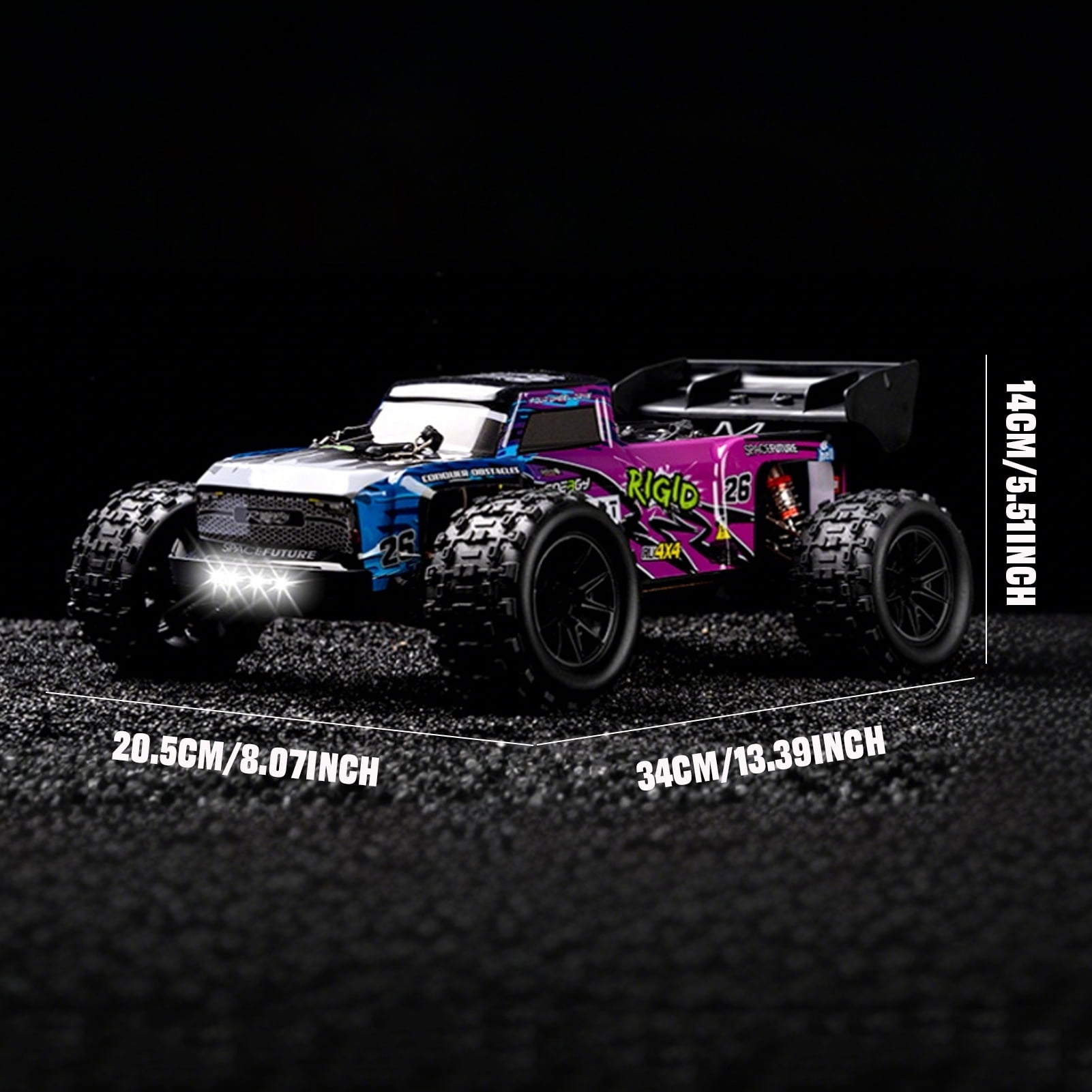 1:12 Full Scale 4WD Brushless RC Car, All Terrain 60KM/H High Speed Off Road Truck, Alloy Chassis, 2.4Ghz Remote Control, Supports Vehicles Racing Together