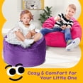 thumbnail image 6 of Hobestluk Bean Bag Chairs 2.5FT Bean Bag Chair with Memory Foam Filled & Machine Washable Cover Bean Bag Chairs for Playroom, Living Room, Bedroom(Purple), 6 of 9