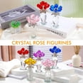 thumbnail image 5 of ABPETE Crystal Blue Rose Flower Figurines - Glass Rose Bouquet Gifts for Women Mom Wife Girlfriend on Valentines Christmas Mothers Day Wedding Party, 5 of 13