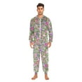 thumbnail image 6 of joogoo Retro Floral Unisex Adults Onesies Pajamas Jumpsuits L, 6 of 7
