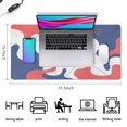 thumbnail image 5 of Red and Blue Block Plus Curve Camouflage&nbsp;mouse Padswaterproof,rubber+multispandexnon Slip the Camouflage SeriesmousepadDesk Pad for Office Home Game 31.5x15.7inches, 5 of 7