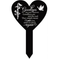1pc Memorial Remembrance Plaque Stake Acrylic Plaque Memorial Commemoratory Sign Garden Remembrance Decoration Goodbyes are Not Forever