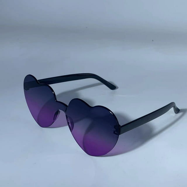 Gafas de sol transparentes de gelatina de color love para hombres y mujeres, gafas de sol con forma de corazón de melocotón, gafas de sol con forma de corazón