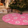 thumbnail image 6 of Picia Cartoon Pigs and Hearts Print Christmas Tree Skirt , Christmas Tree Skirt Ornaments for Merry Christmas Holiday Party Decorations Indoor Outdoor-48", 6 of 7