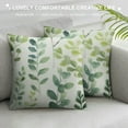 thumbnail image 3 of GOSMITH  Throw Pillow Covers Decorative Green Leaf Watercolor Eucalyptus Branches Hand Floral with Plant Objects White Natural Greenery Twig Cushion Pillowcase Sofa Square Print, 3 of 5