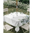 thumbnail image 3 of Square Outdoor Tablecloth with Umbrella Hole Green Eucalyptus Leaves Outside Table Cloth Waterproof Patio Table Cover Summer Botanical Vines Plants Zipper Tablecloths for Picnic Camping 60x60 Inch, 3 of 8