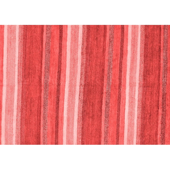 Ahgly Company Machine Washable Indoor Rectangle Abstract Red Modern Area Rugs, 2' x 3'